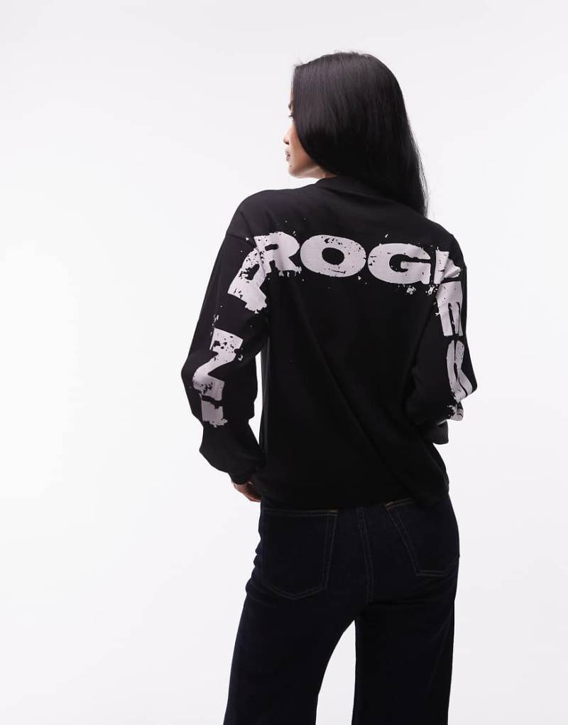 Carhartt WIP - Mindwork - Langärmliges Oversize-T-Shirt in Schwarz mit Rückenprint von Carhartt WIP