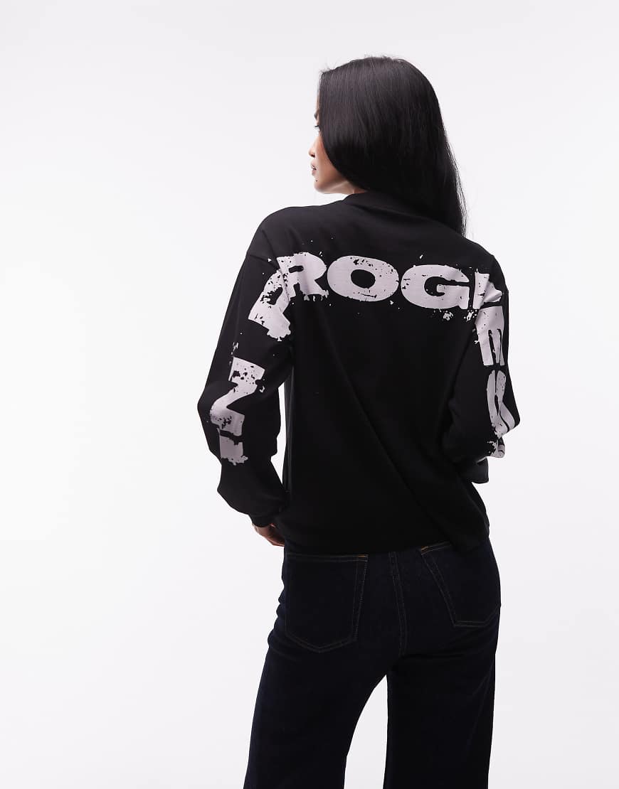 Carhartt WIP - Mindwork - Langärmliges Oversize-T-Shirt in Schwarz mit Rückenprint von Carhartt WIP