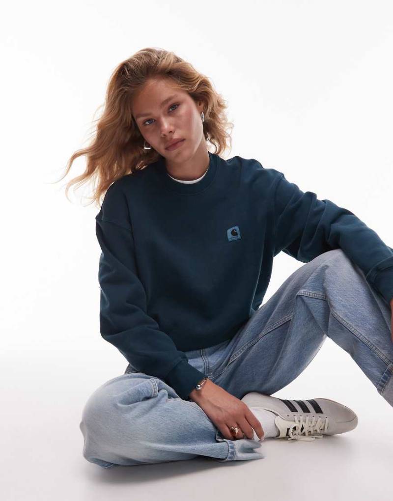 Carhartt WIP - Nelson - Sweatshirt in Dunkelgrün von Carhartt WIP