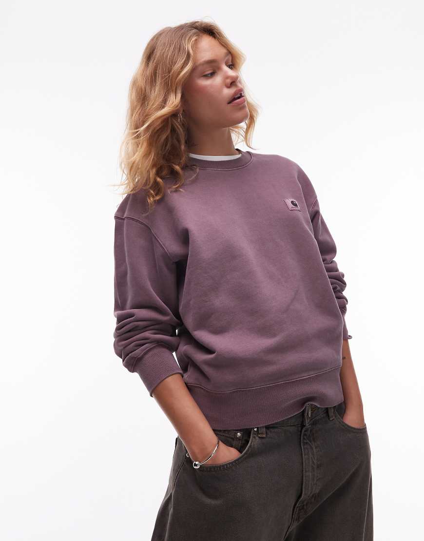 Carhartt WIP - Nelson - Sweatshirt in verwaschenem Lila von Carhartt WIP