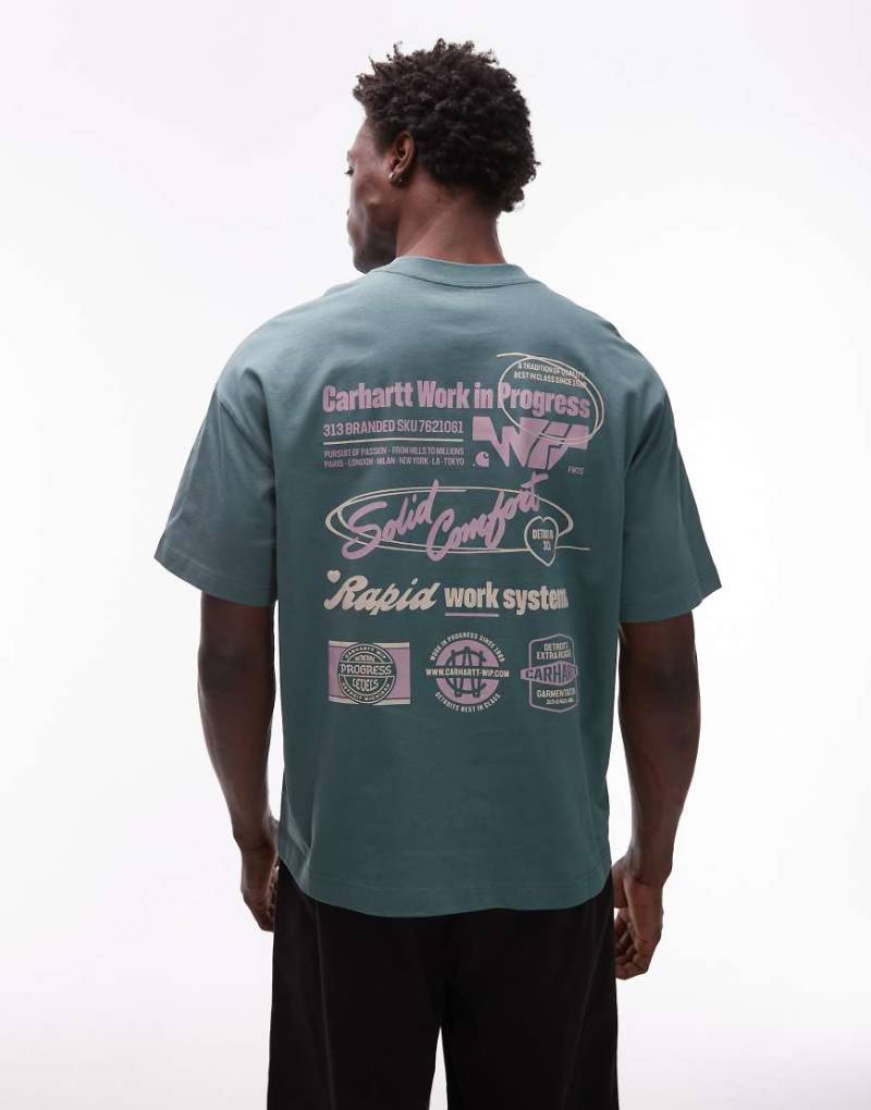 Carhartt WIP - Networks - T-Shirt in Silberpinien-Grün von Carhartt WIP