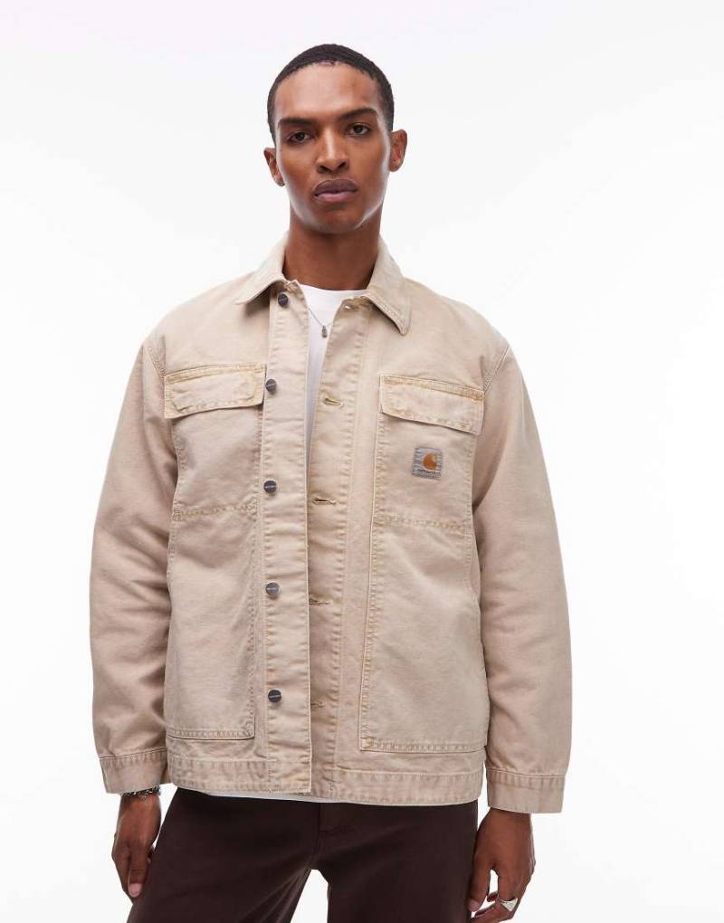 Carhartt WIP - OG Arctic - Jacke in brauner Kreidewaschung mit Taschendetail-Neutral von Carhartt WIP