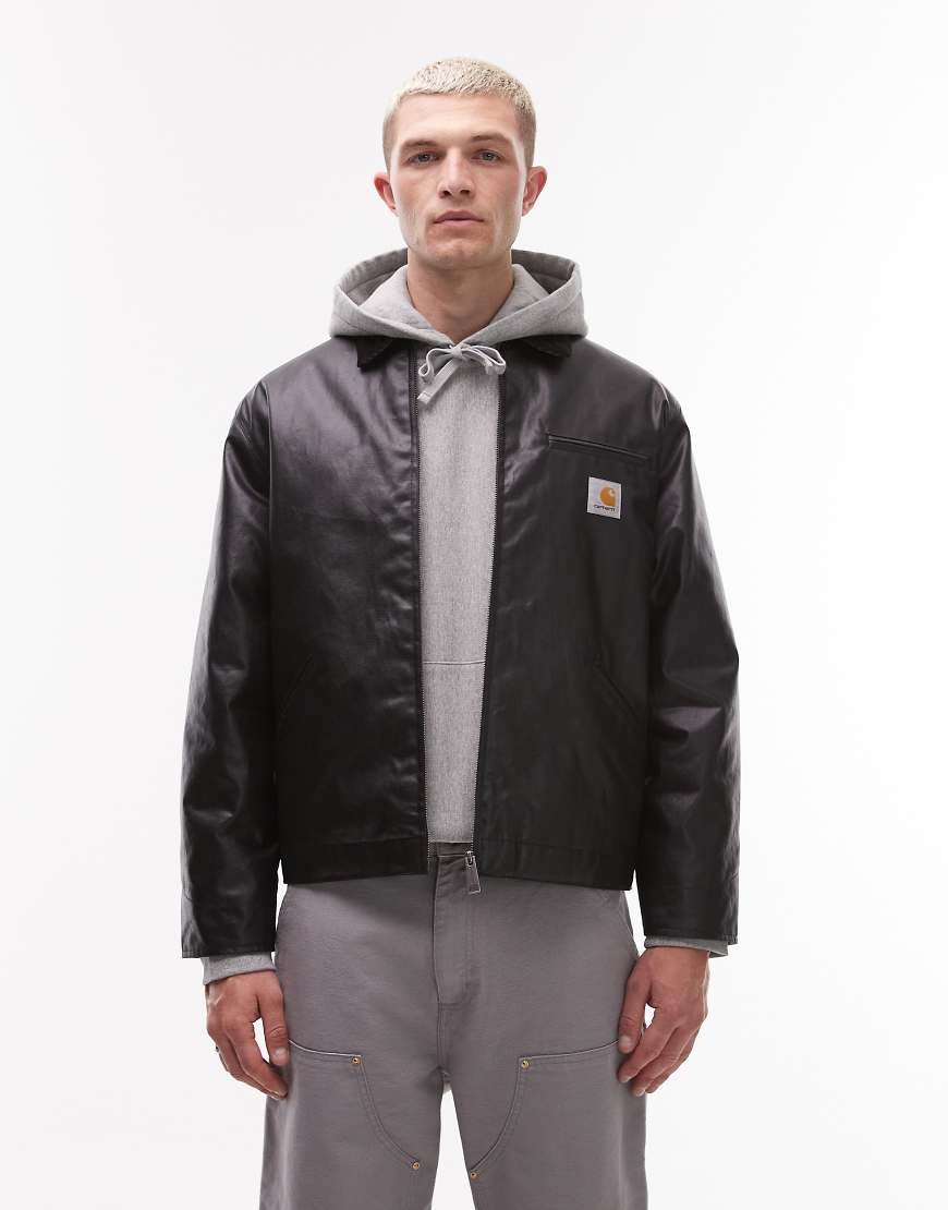 Carhartt WIP - OG Dean - Jacke in gewachstem Schwarz von Carhartt WIP