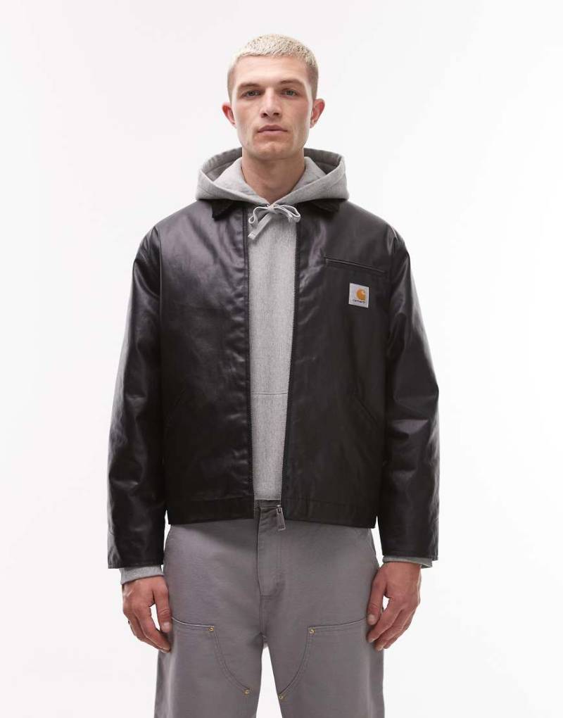 Carhartt WIP - OG Dean - Jacke in gewachstem Schwarz von Carhartt WIP