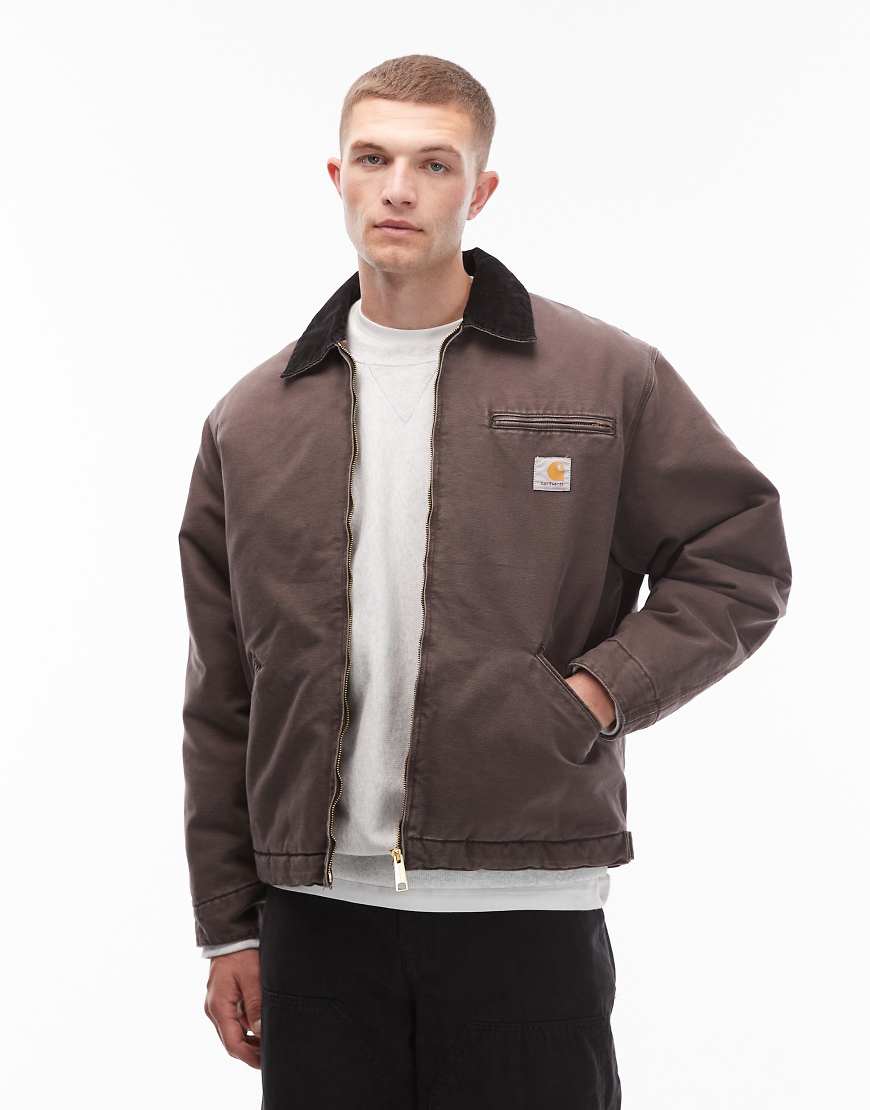 Carhartt WIP - OG Detroit - Jacke in verwaschenem Braun-Brown von Carhartt WIP