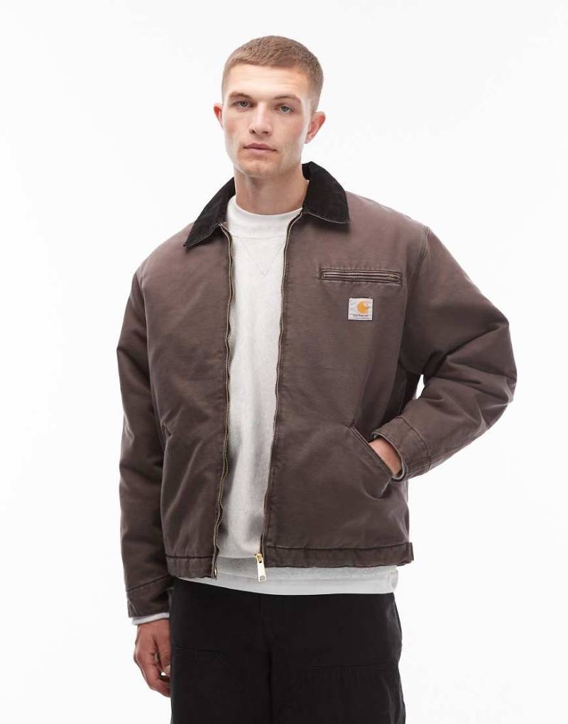 Carhartt WIP - OG Detroit - Jacke in verwaschenem Braun-Brown Carhartt WIP - OG Detroit - Jacke in verwaschenem Braun-Brown von Carhartt WIP