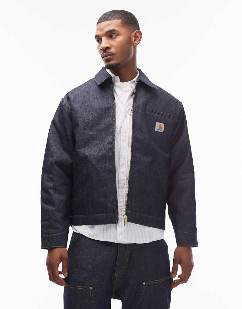 Carhartt WIP - OG Detroit - Jeansjacke aus festem Denim in Dunkelblau mit gestepptem Innenfutter, Kombiteil von Carhartt WIP