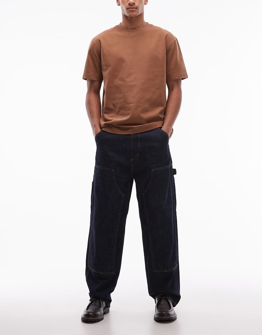 Carhartt WIP - OG - Locker sitzende Jeans in dunkelblauer Waschung mit verstärkter Kniepartie und geradem Schnitt von Carhartt WIP