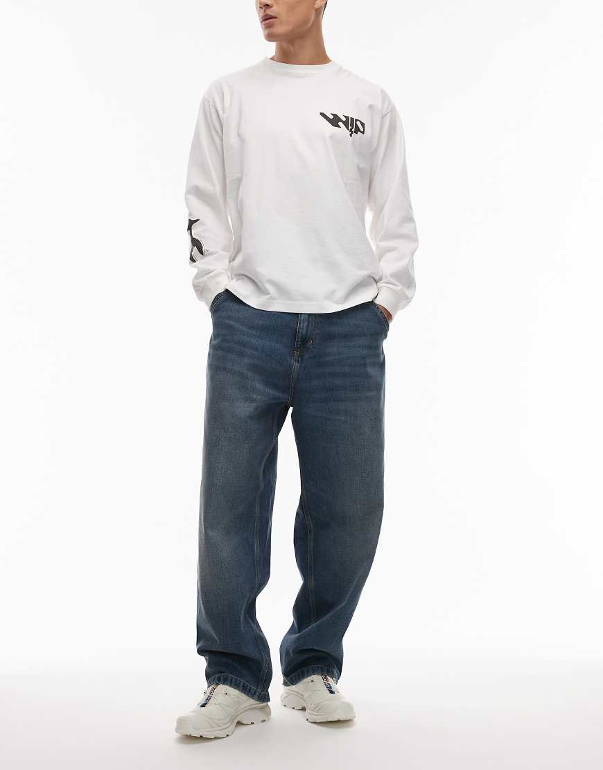 Carhartt WIP - OG Single Knee - Locker geschnittene Denim-Jeans in dunkelblauer Vintage-Waschung von Carhartt WIP