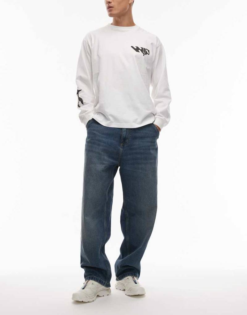 Carhartt WIP - OG Single Knee - Locker geschnittene Denim-Jeans in dunkelblauer Vintage-Waschung von Carhartt WIP