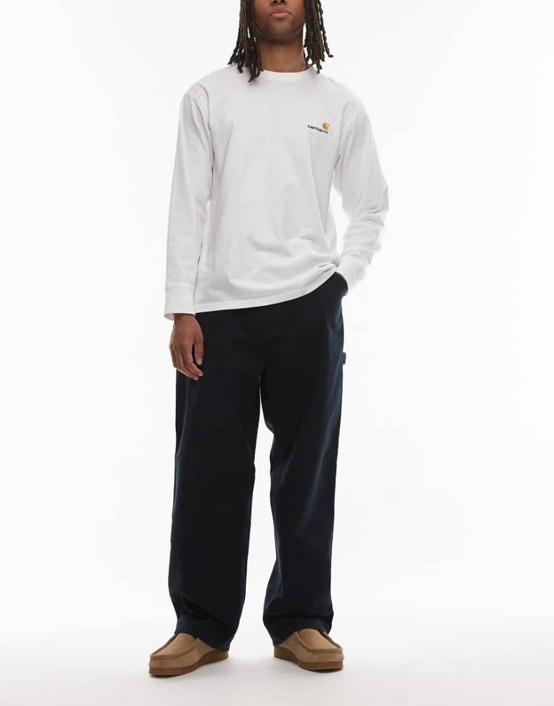 Carhartt WIP - OG Single Knee - Lockere Hose in dunklem Marineblau von Carhartt WIP