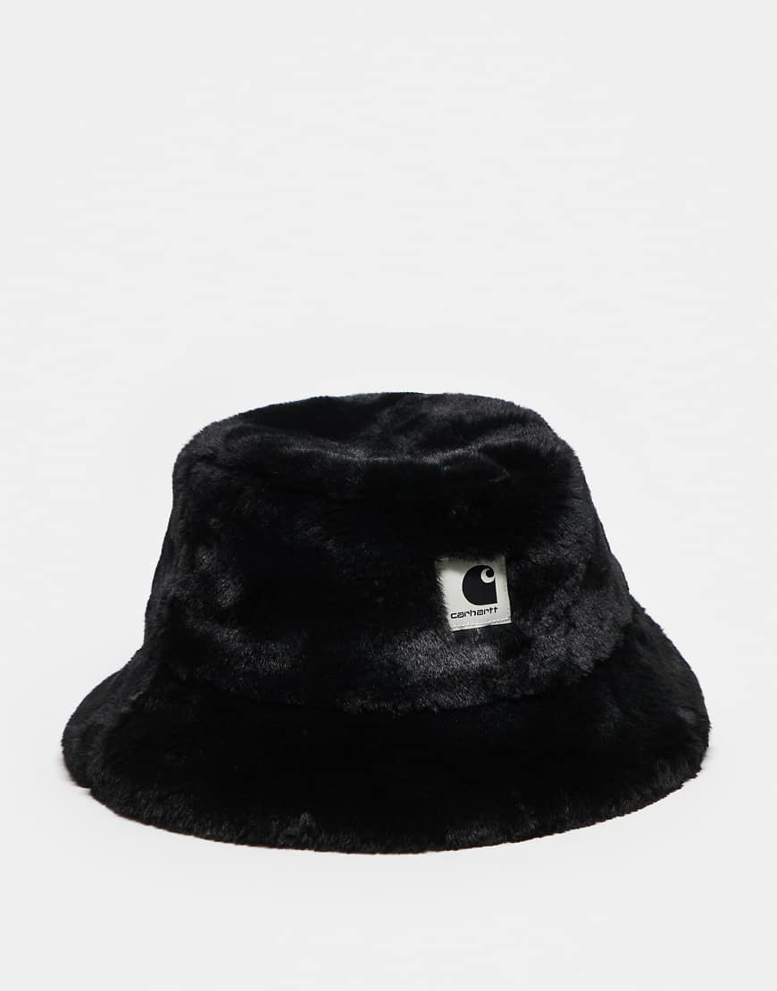 Carhartt WIP - Olney - Anglerhut aus Kunstpelz in Schwarz von Carhartt WIP