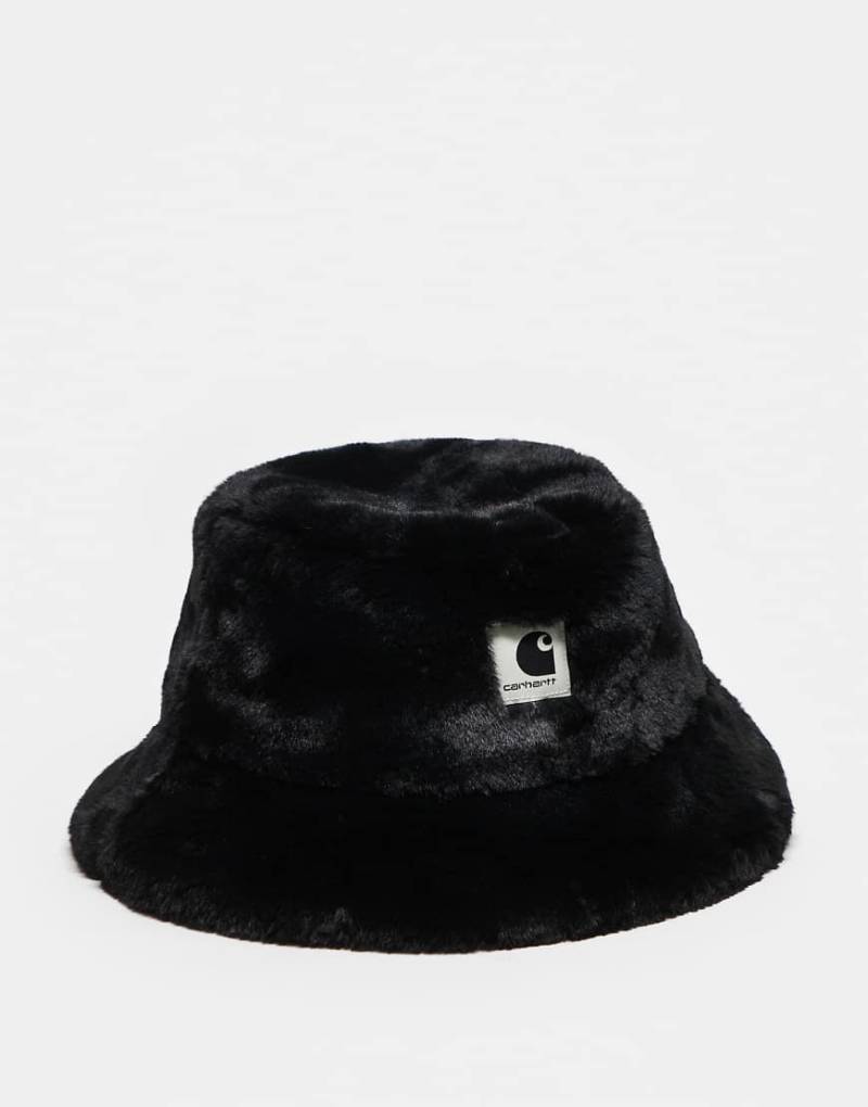 Carhartt WIP - Olney - Anglerhut aus Kunstpelz in Schwarz von Carhartt WIP