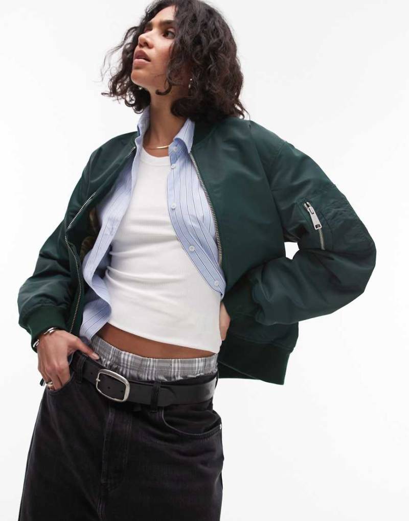 Carhartt WIP - Otley - Bomberjacke in Dunkelgrün von Carhartt WIP