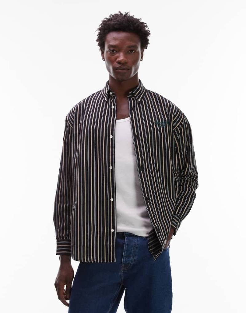 Carhartt WIP - Palance - Langärmliges Hemd in Schwarz mit Streifen von Carhartt WIP