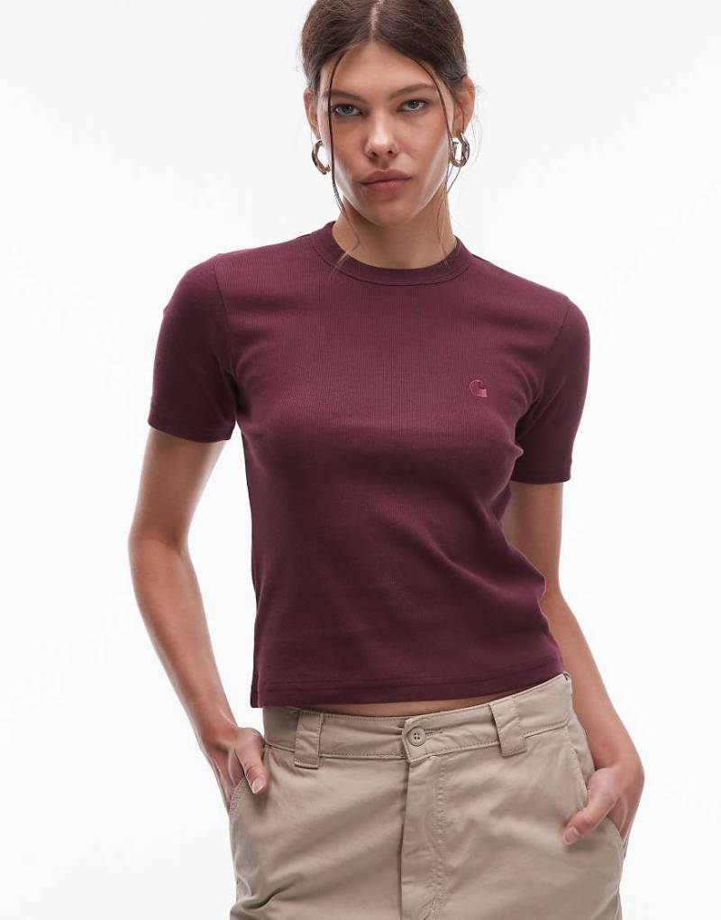 Carhartt WIP - Philipa - T-Shirt in Burgunderrot von Carhartt WIP