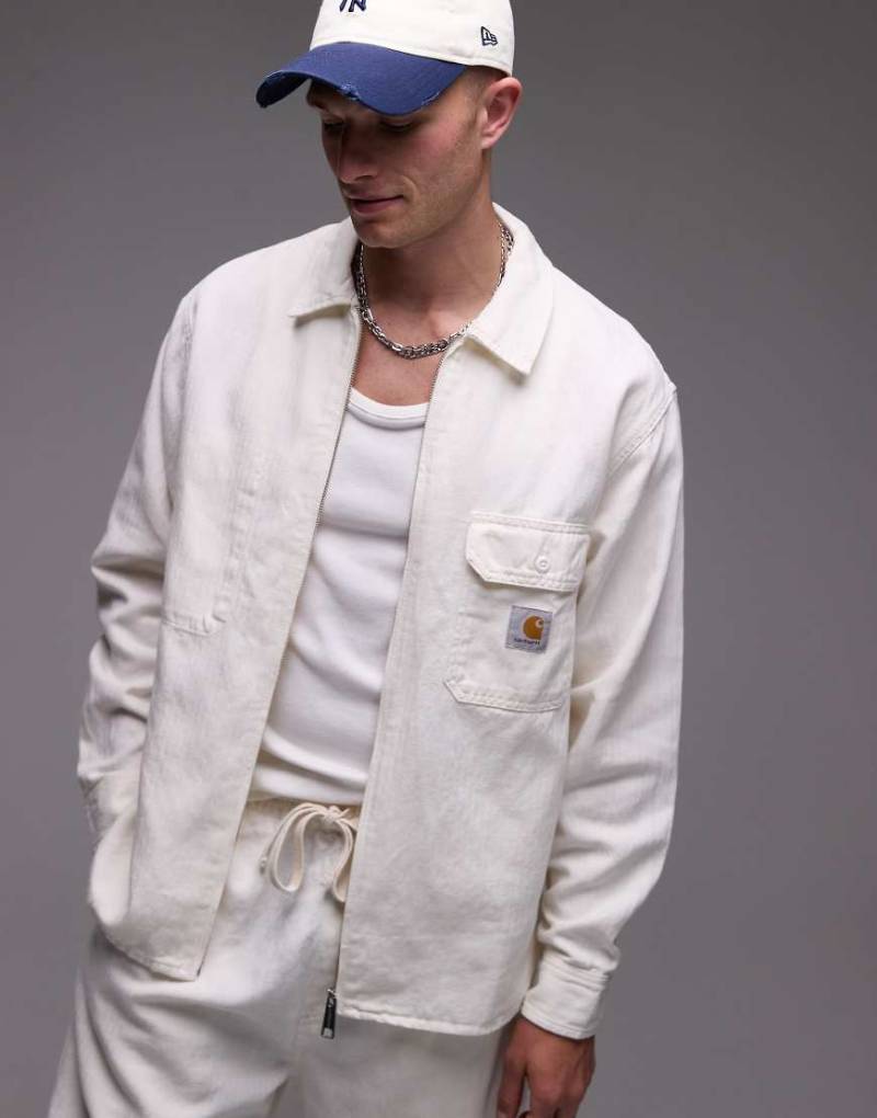 Carhartt WIP - Rainer - Hemdjacke in Wollweiß von Carhartt WIP