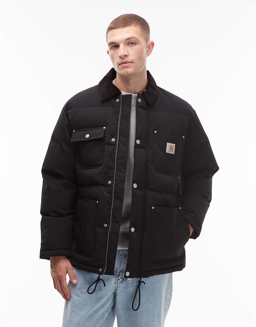Carhartt WIP - Rayler - Wattierte, wasserabweisende Jacke in Schwarz von Carhartt WIP