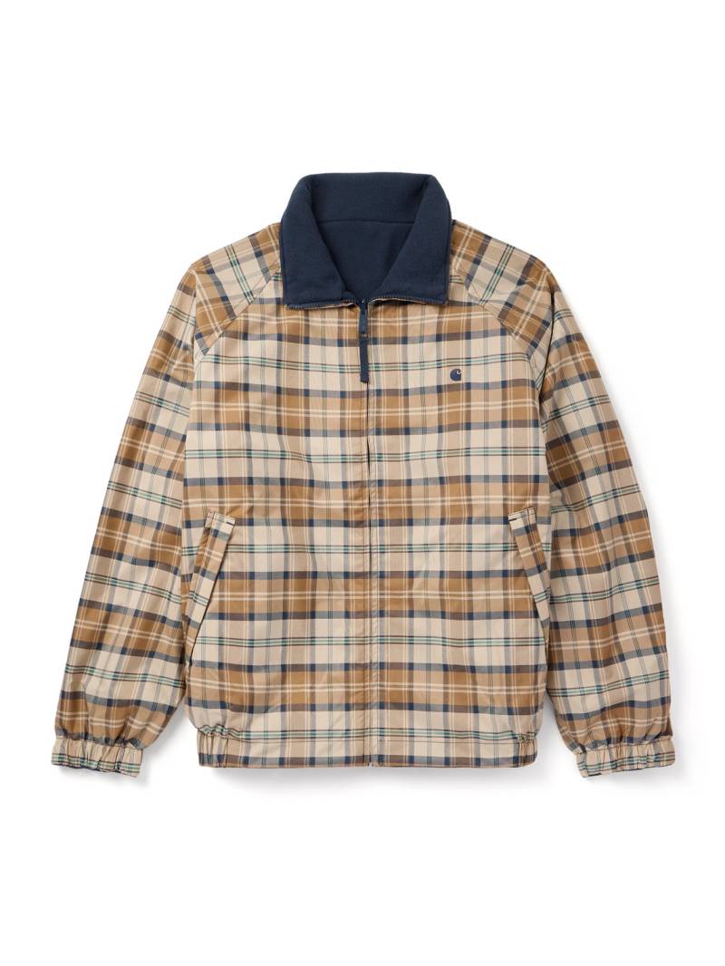 Carhartt WIP - Reversible Checked Shell and Fleece Bomber Jacket - Men - Brown - M von Carhartt WIP