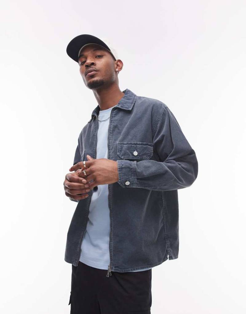 Carhartt WIP - Reynold - Hemdjacke in gedämpftem Blau von Carhartt WIP
