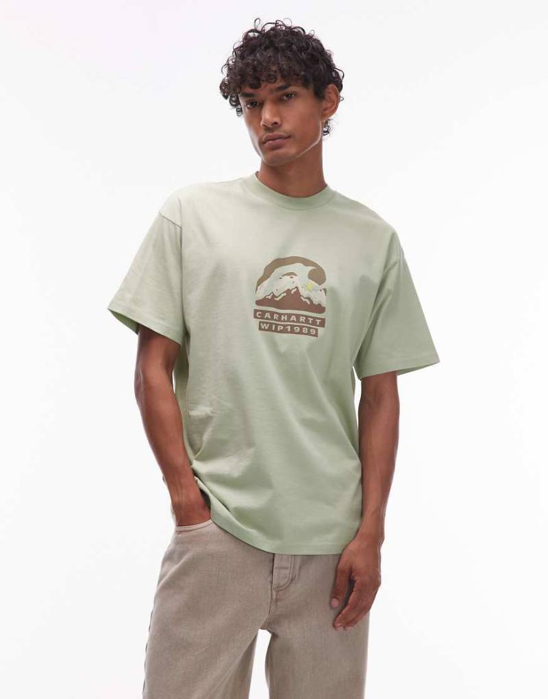 Carhartt WIP - Rising Helix - Loose Fit T-Shirt in Hellgrün von Carhartt WIP