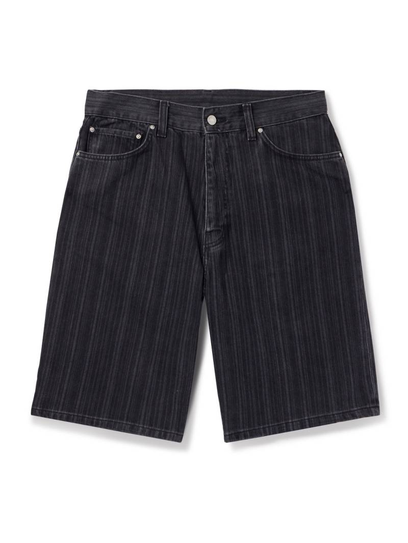 Carhartt WIP - Rylan Straight-Leg Striped Hampton Denim Shorts - Men - Black - UK/US 31 von Carhartt WIP