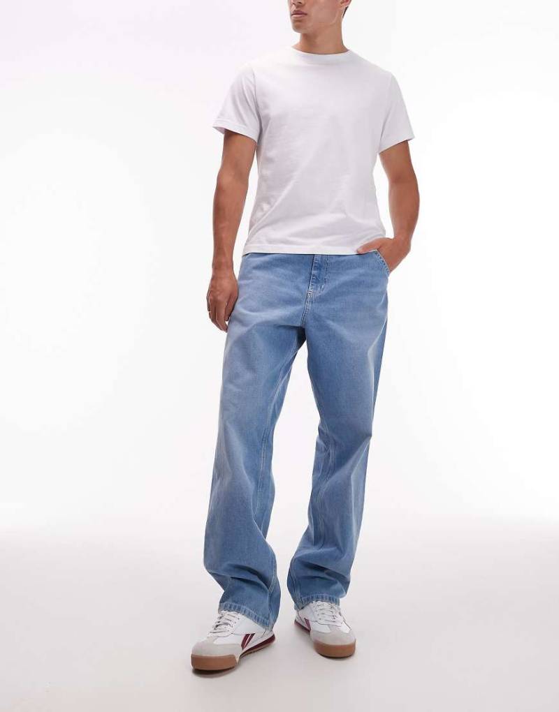 Carhartt WIP - Schlichte, gerade geschnittene Jeans in hellblauer Waschung von Carhartt WIP