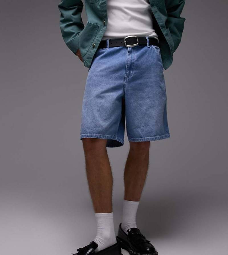 Carhartt WIP - Schlichte Jeans-Jorts in verwaschenem Mittelblau von Carhartt WIP