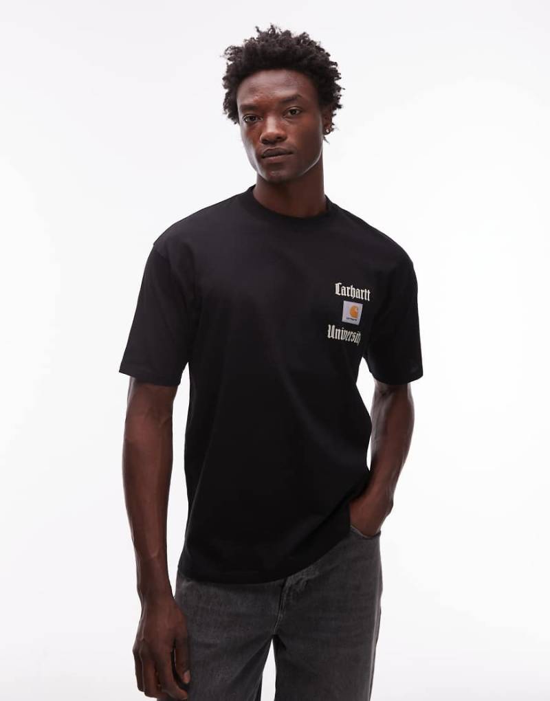 Carhartt WIP - Schooling Heart - Locker sitzendes T-Shirt in Schwarz von Carhartt WIP