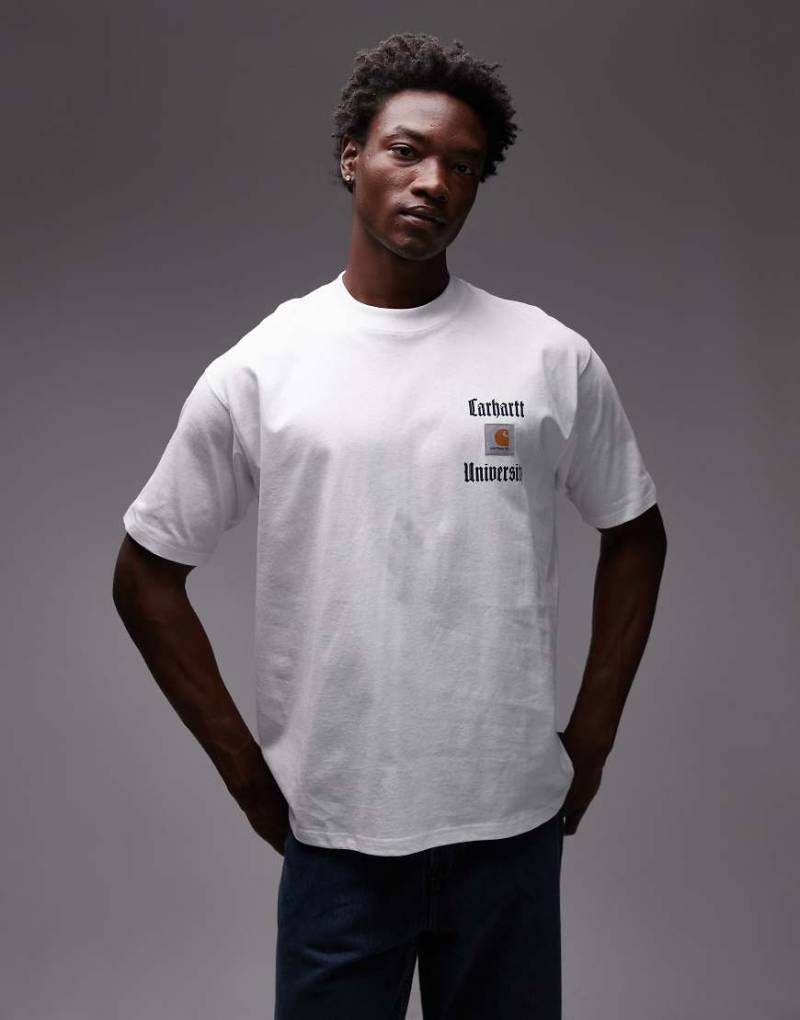 Carhartt WIP - Schooling Heart - Locker sitzendes T-Shirt in Weiß von Carhartt WIP