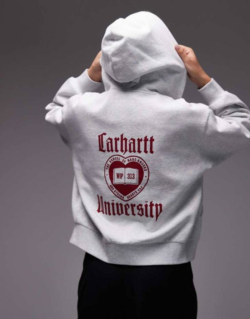 Carhartt WIP - Schooling - Kapuzenjacke in meliertem Grau von Carhartt WIP