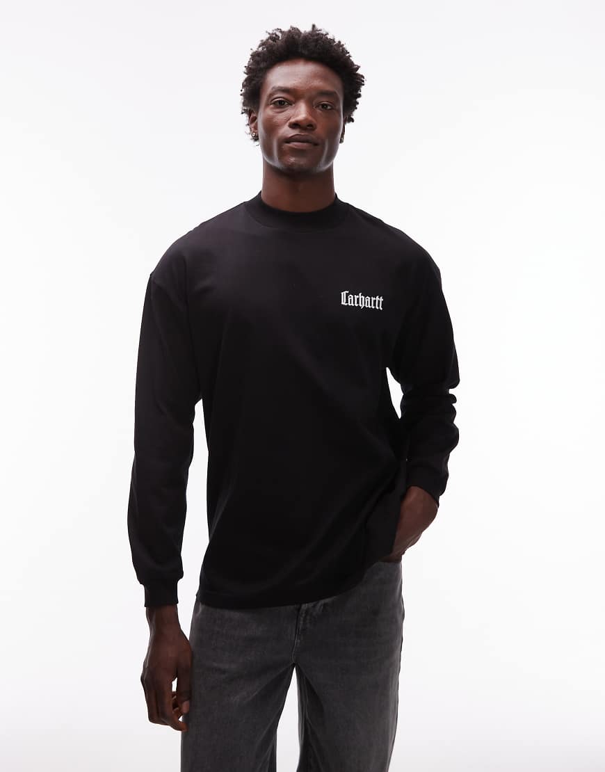 Carhartt WIP - Schooling - Langärmliges Loose-Fit-T-Shirt in Schwarz von Carhartt WIP