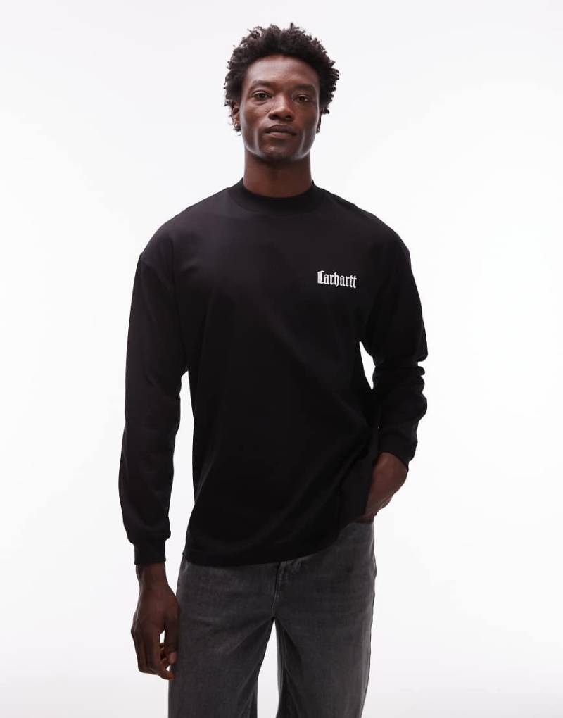 Carhartt WIP - Schooling - Langärmliges Loose-Fit-T-Shirt in Schwarz von Carhartt WIP
