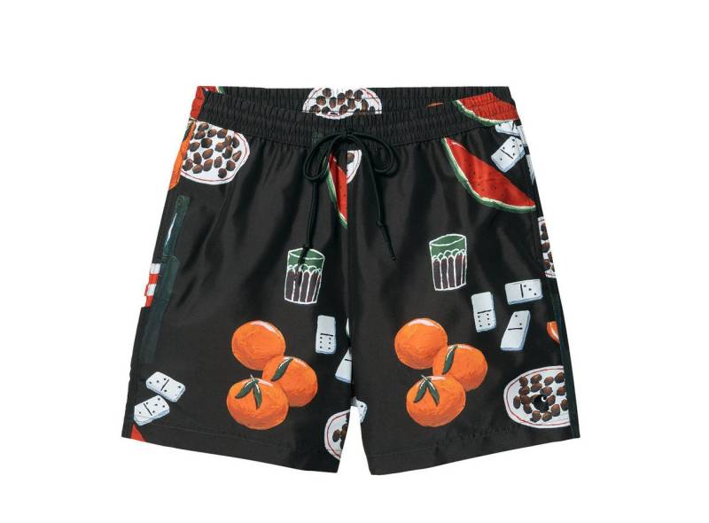 Carhartt WIP Shorts Carhartt WIP Slater Swim Trunks Herren Isis Maria Dinner Print Black von Carhartt WIP