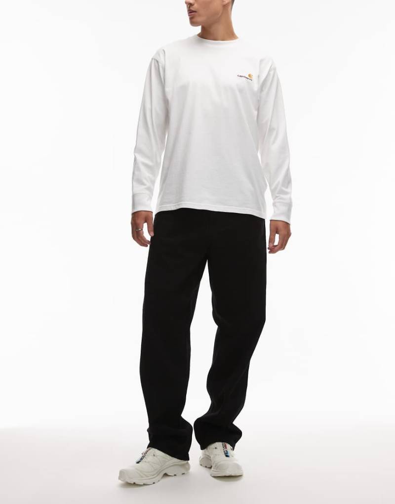 Carhartt WIP - Single Knee - Jeans in schwarzer Waschung mit geradem Schnitt von Carhartt WIP