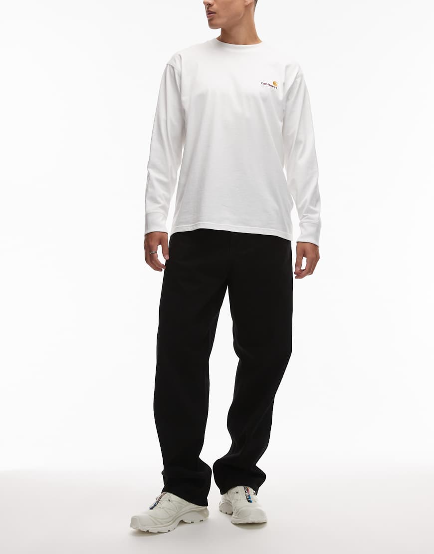 Carhartt WIP - Single Knee - Jeans in schwarzer Waschung mit geradem Schnitt von Carhartt WIP