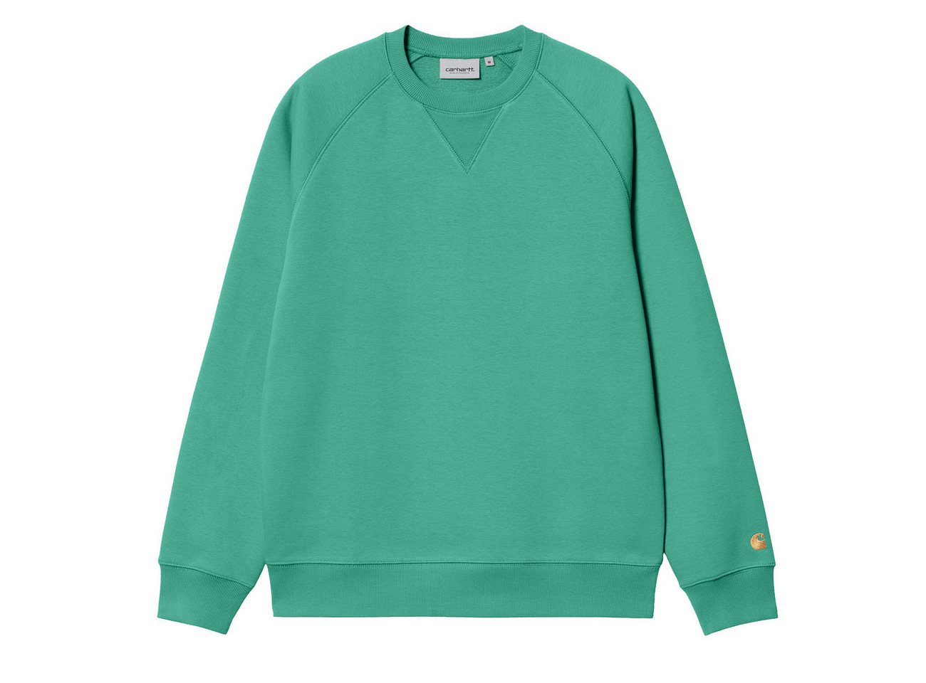 Carhartt WIP Sweatshirt Carhartt WIP Chase Sweat Herren Aqua Green Gold von Carhartt WIP