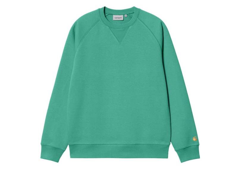 Carhartt WIP Sweatshirt Carhartt WIP Chase Sweat Herren Aqua Green Gold von Carhartt WIP