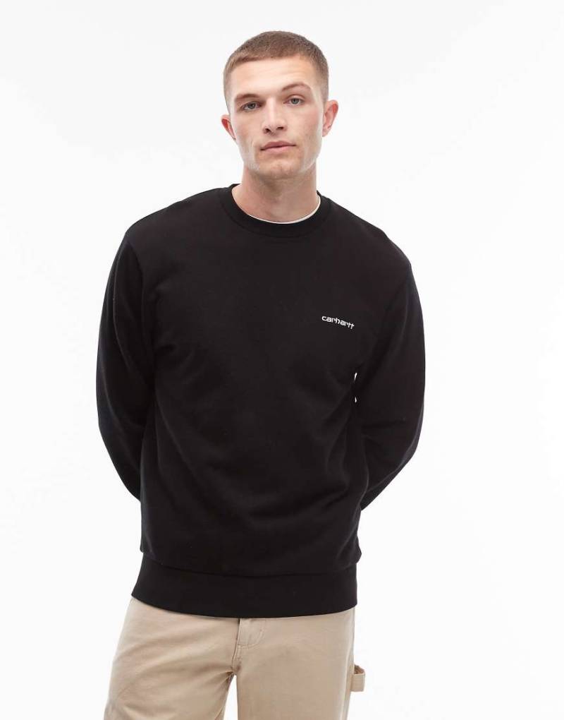 Carhartt WIP - Sweatshirt in Schwarz mit gesticktem Schriftzug Carhartt WIP - Sweatshirt in Schwarz mit gesticktem Schriftzug von Carhartt WIP