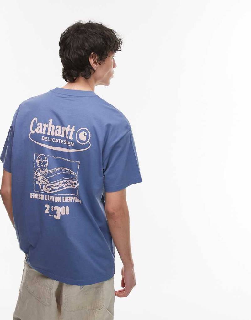Carhartt WIP - T-Shirt in Blau mit Katalog-Print von Carhartt WIP