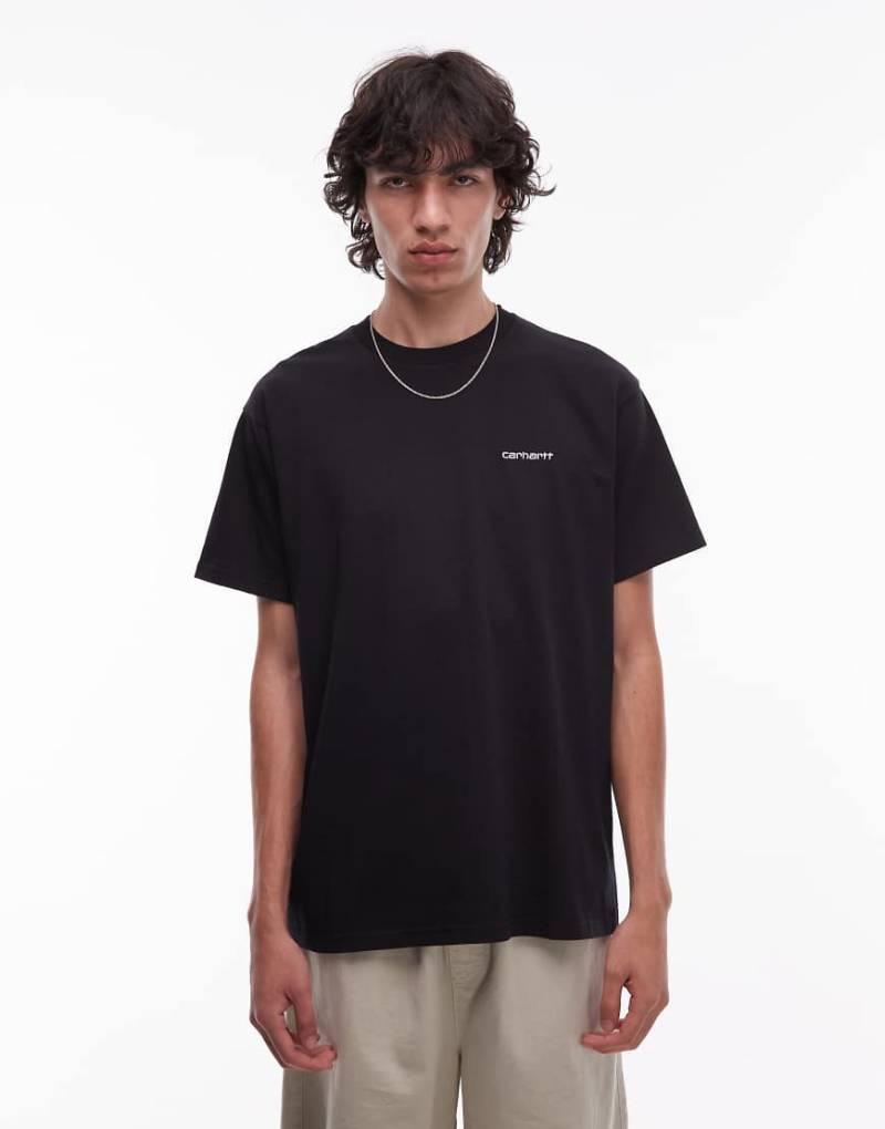 Carhartt WIP - T-Shirt in Schwarz mit Schriftzug-Stickerei von Carhartt WIP