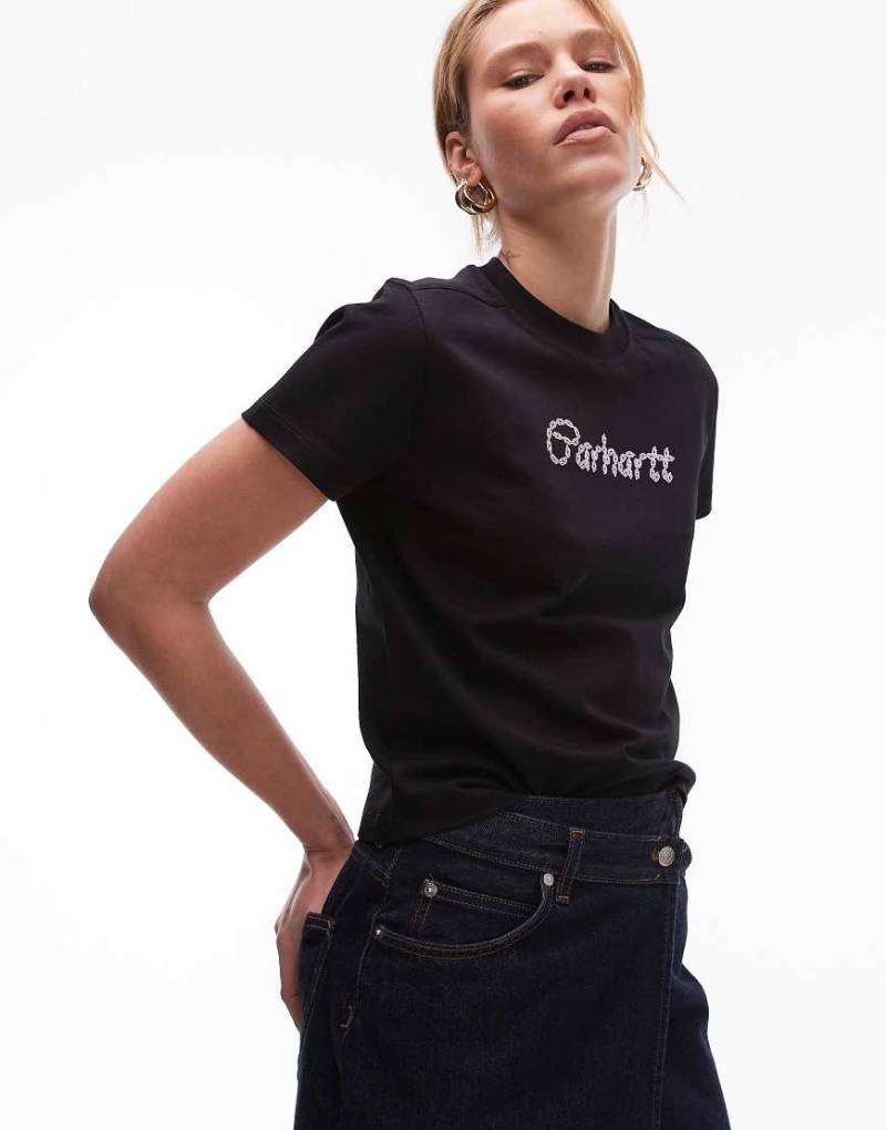 Carhartt WIP - T-Shirt in Schwarz mit kettenförmigem Print am Rücken von Carhartt WIP
