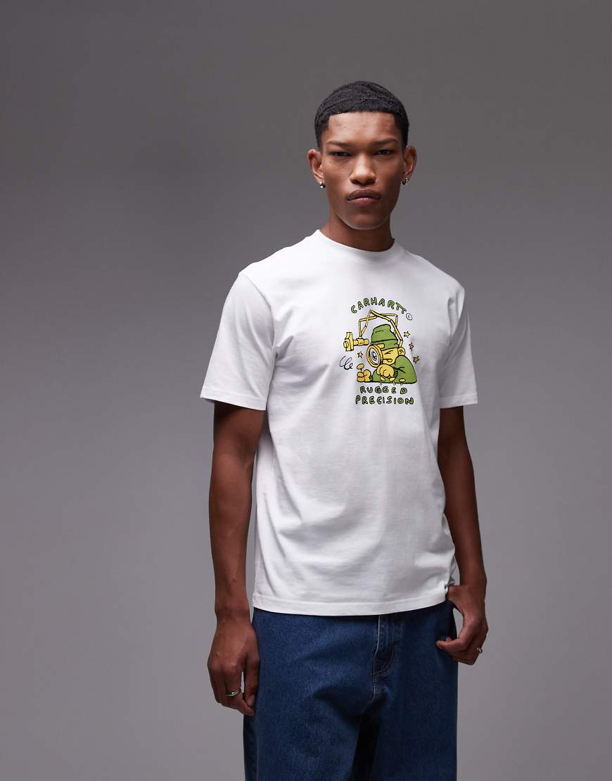 Carhartt WIP - T-Shirt in Weiß mit „Precision Work"-Grafikprint von Carhartt WIP