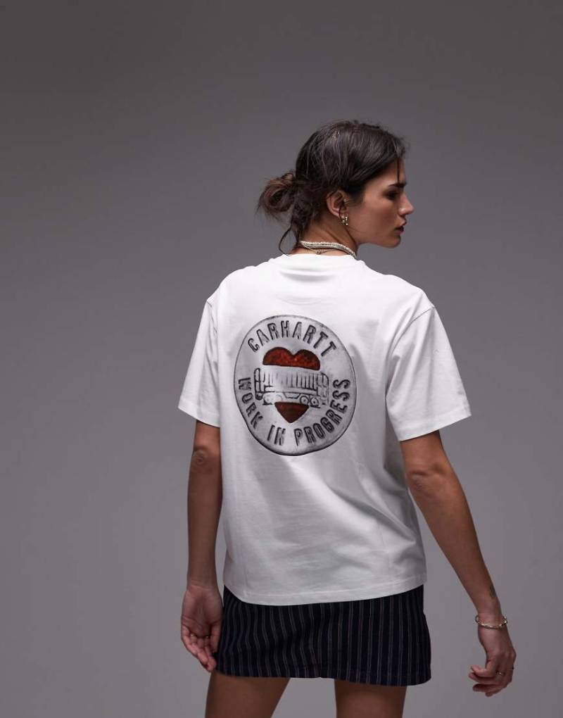 Carhartt WIP - T-Shirt in Weiß mit Abzeichen-Print von Carhartt WIP