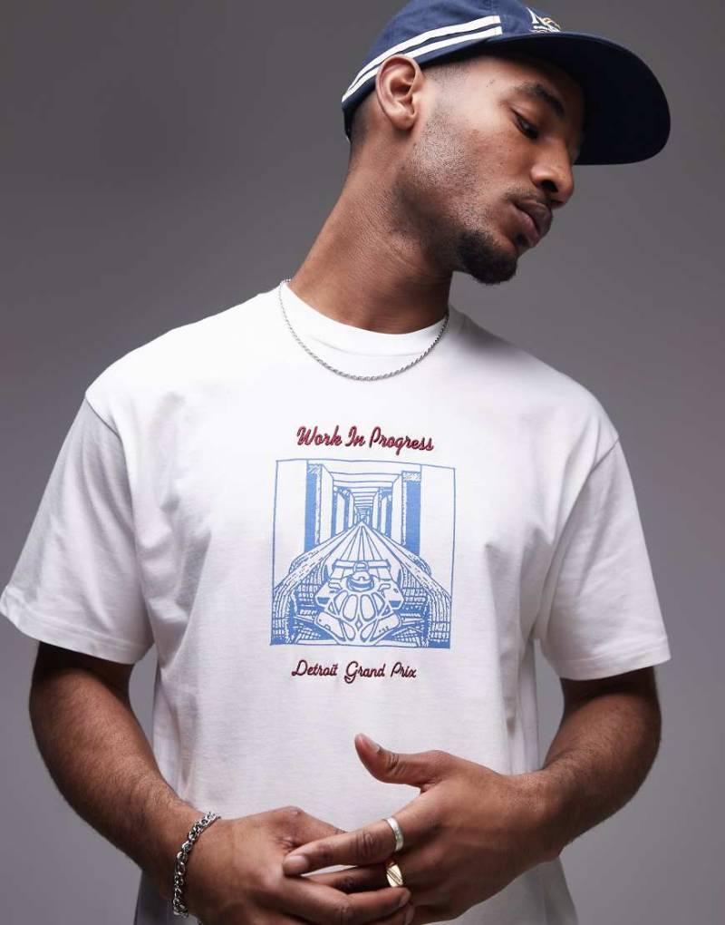 Carhartt WIP - T-Shirt in Weiß mit Racer-Grafik von Carhartt WIP