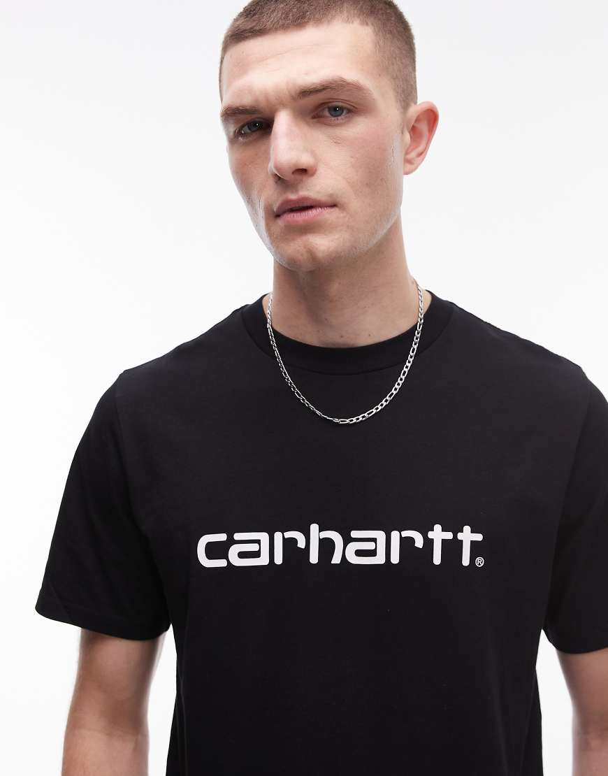 Carhartt WIP - T-Shirt mit Schriftzug in Schwarz Carhartt WIP - T-Shirt mit Schriftzug in Schwarz von Carhartt WIP