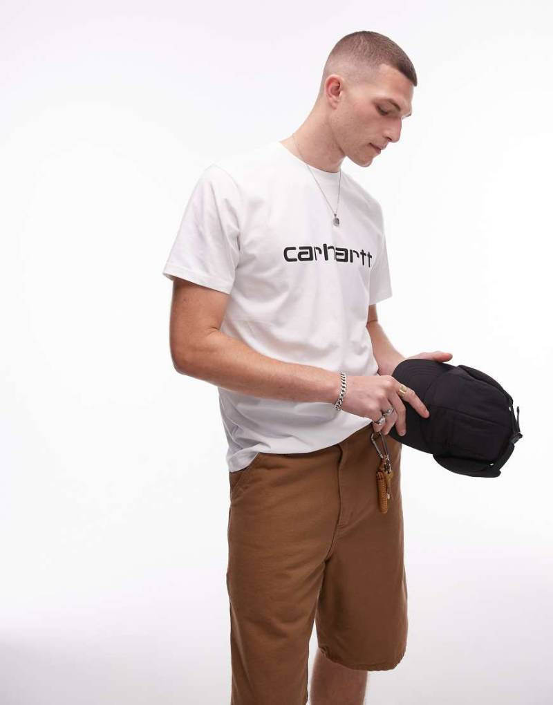 Carhartt WIP - T-Shirt mit Schriftzug in Weiß von Carhartt WIP