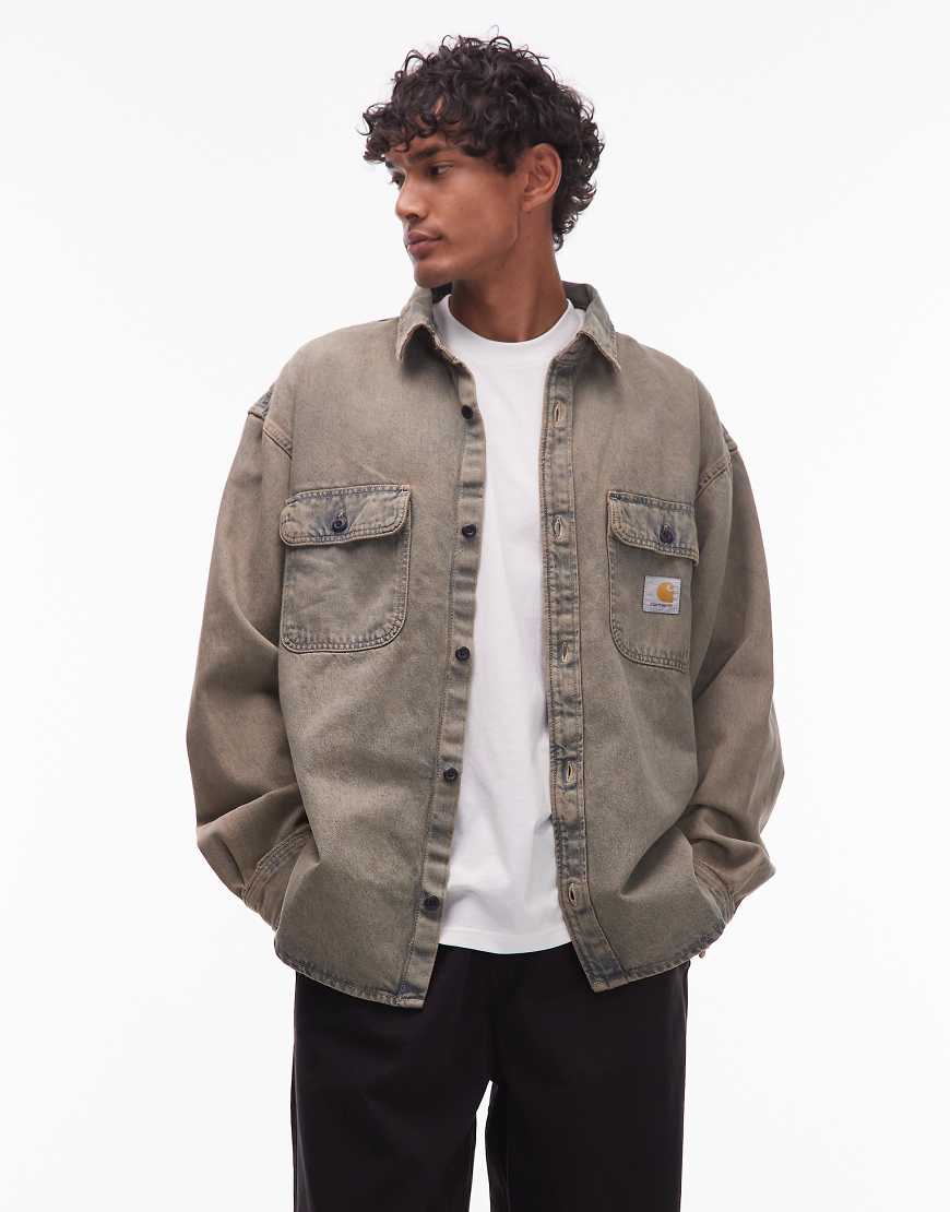 Carhartt WIP - Tigan - Jeans-Hemdjacke in verwaschenem Blau mit Taschendetail von Carhartt WIP