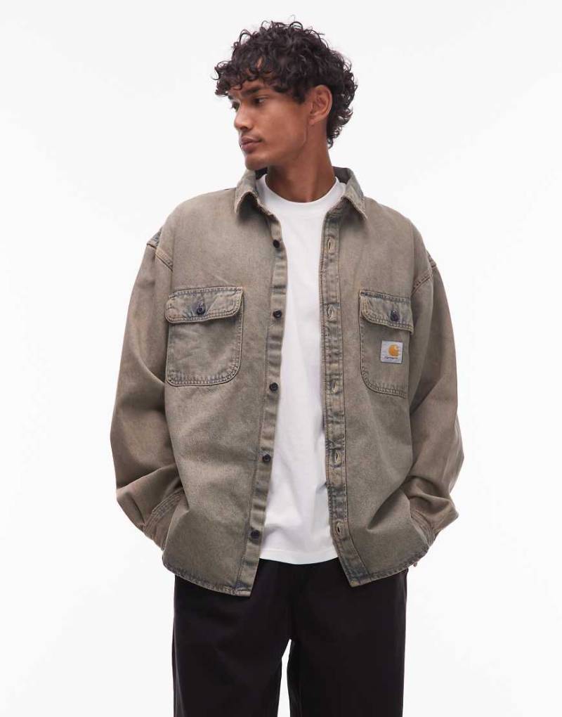 Carhartt WIP - Tigan - Jeans-Hemdjacke in verwaschenem Blau mit Taschendetail von Carhartt WIP