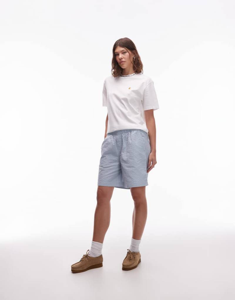 Carhartt WIP - Toland - Seersucker-Shorts in regulärer Passform in Blau, Kombiteil von Carhartt WIP